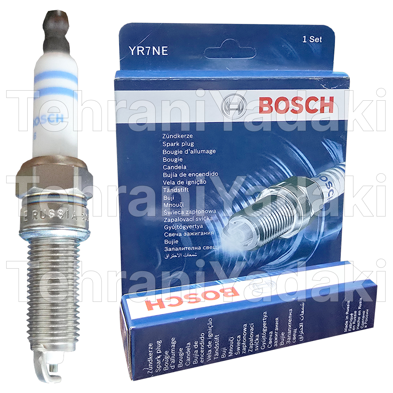 شمع BOSCH بوش روس اصلی گرید A پایه بلند یورو 4 کد YR7NE